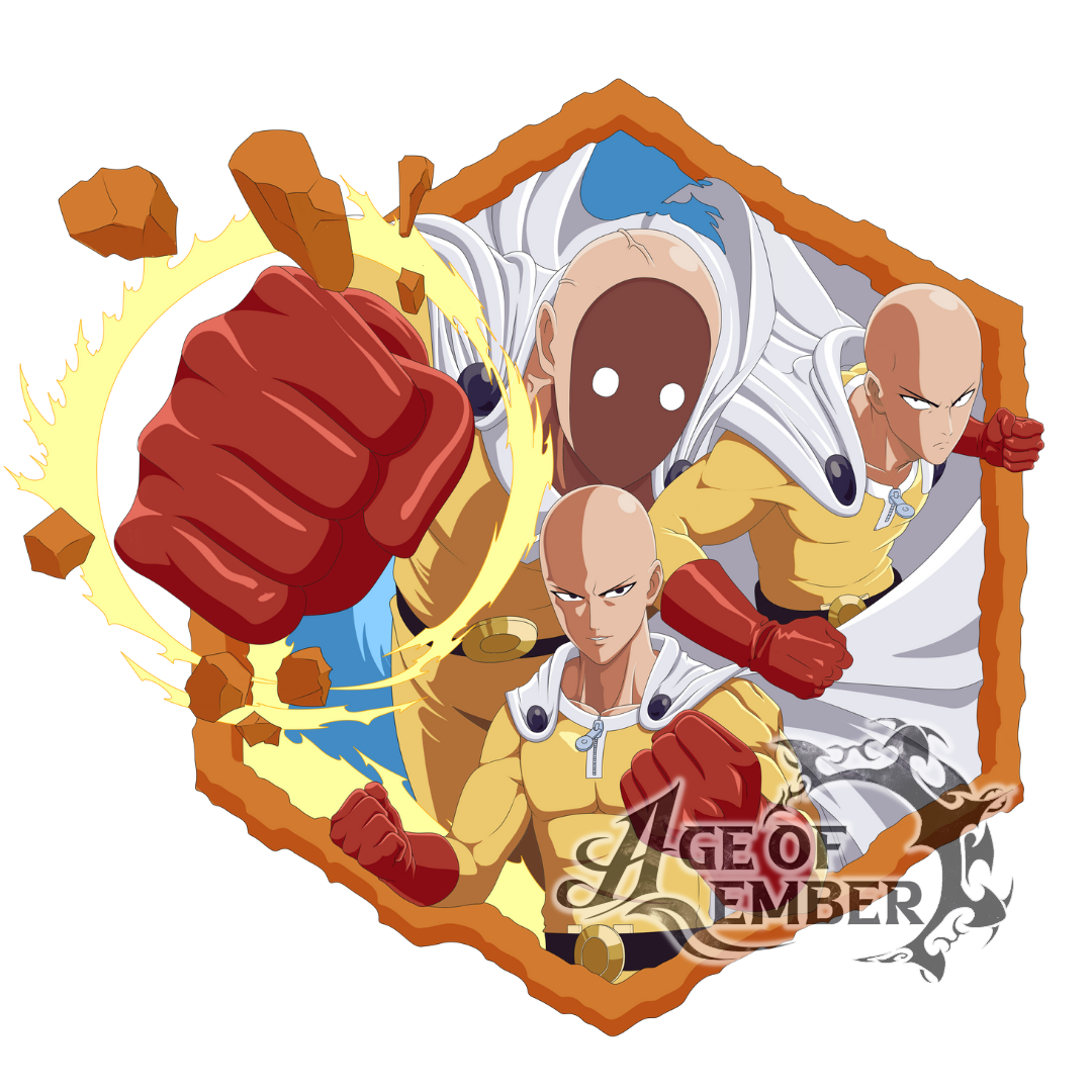 Mega punch enamel pin in hand