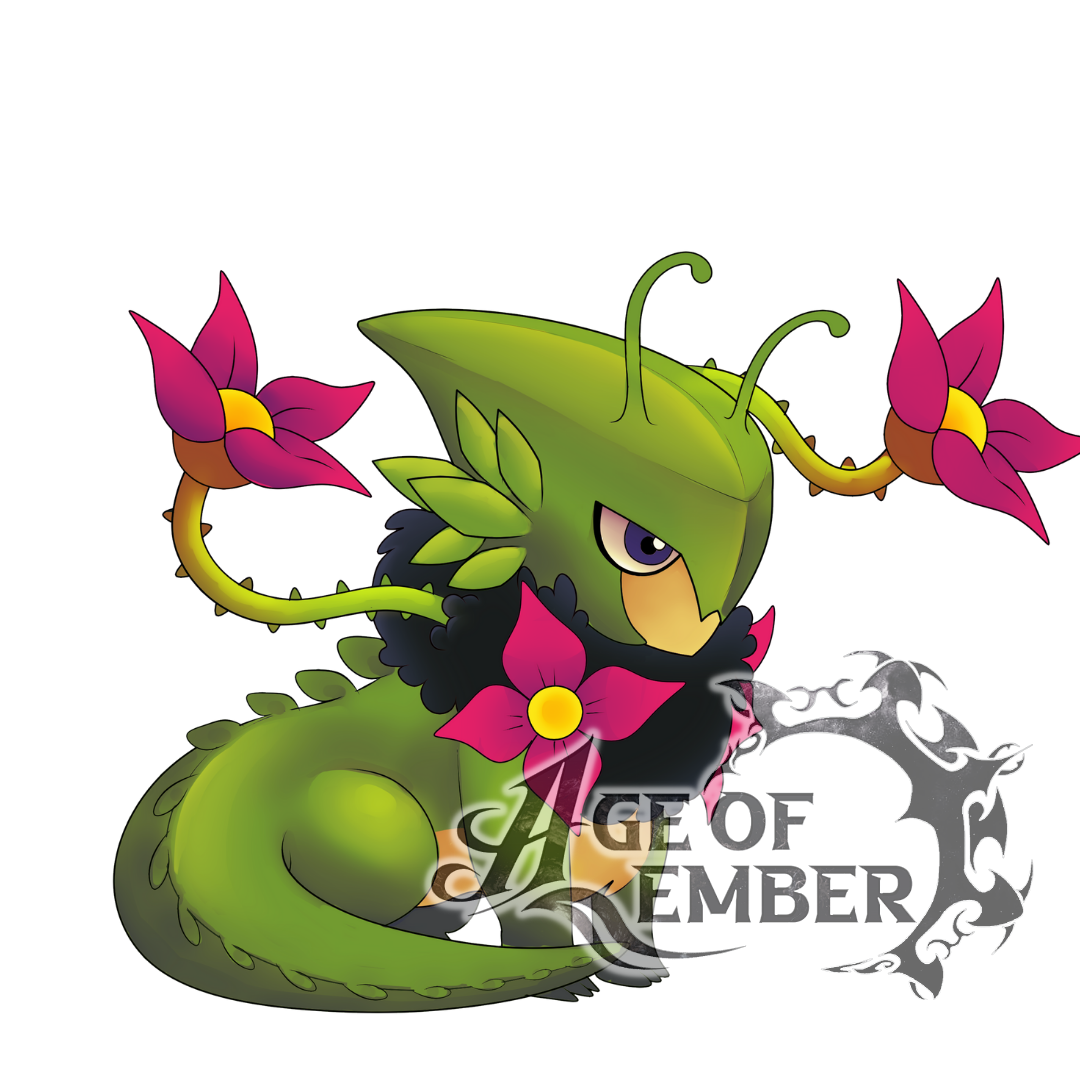 Chibi Floral beast Enamel Pin