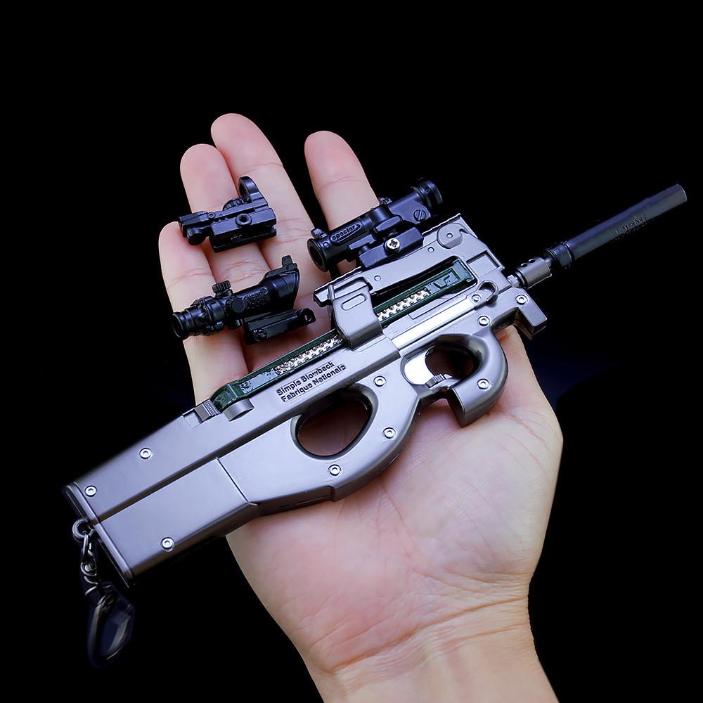 p90 gun keychain